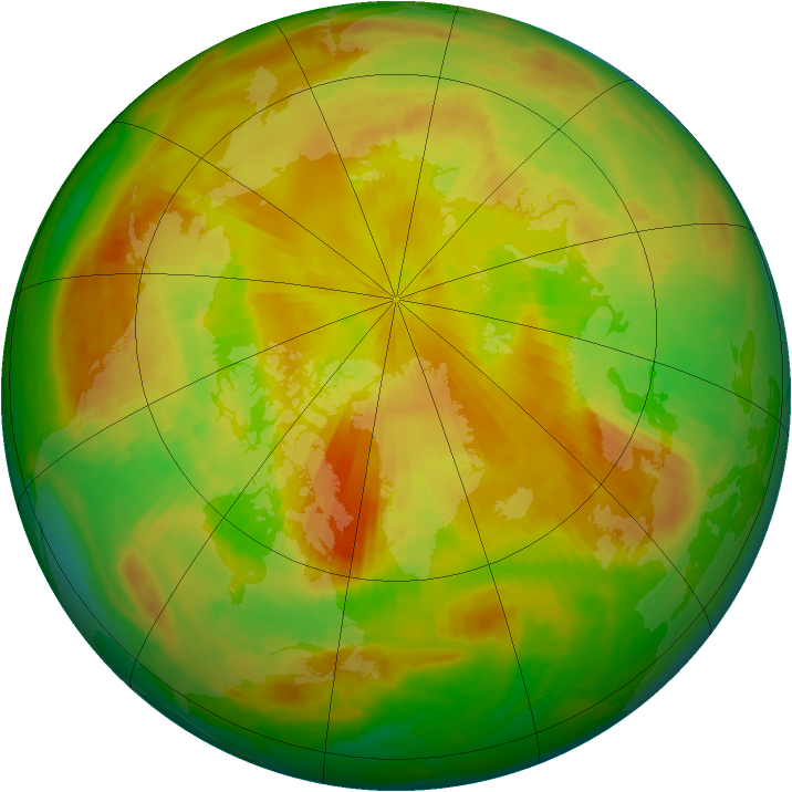 Arctic ozone map for 15 May 2003